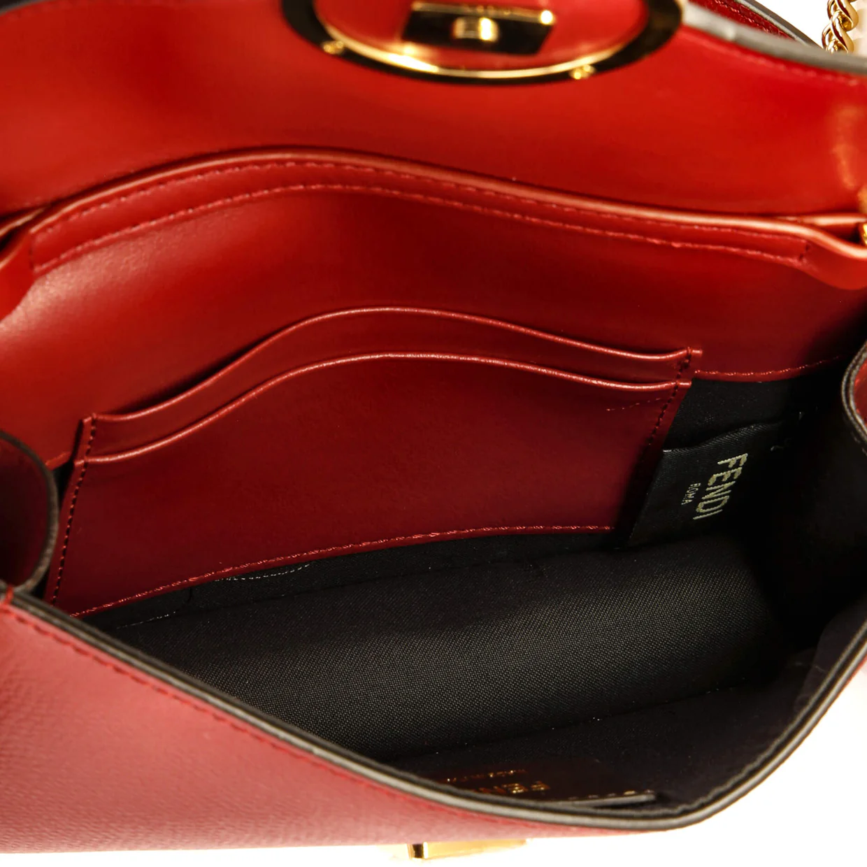 F is Fendi Convertible Belt Bag Leather with Zucca Embossed Detail - Deep Luxury