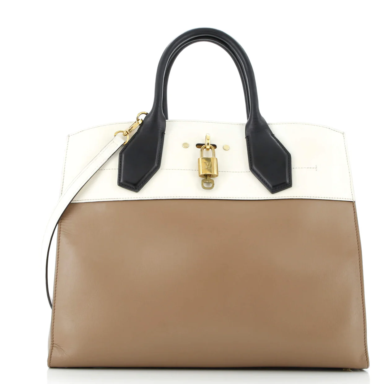 City Steamer Handbag Leather MM - Deep Luxury