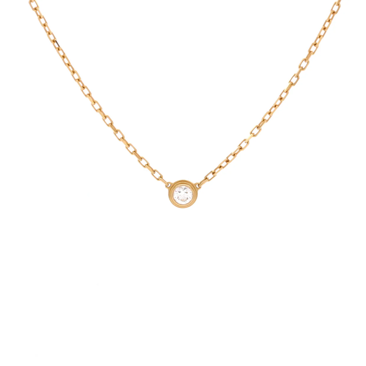 Cartier D'Amour Pendant Necklace 18K Yellow Gold and Diamond Small - Deep Luxury