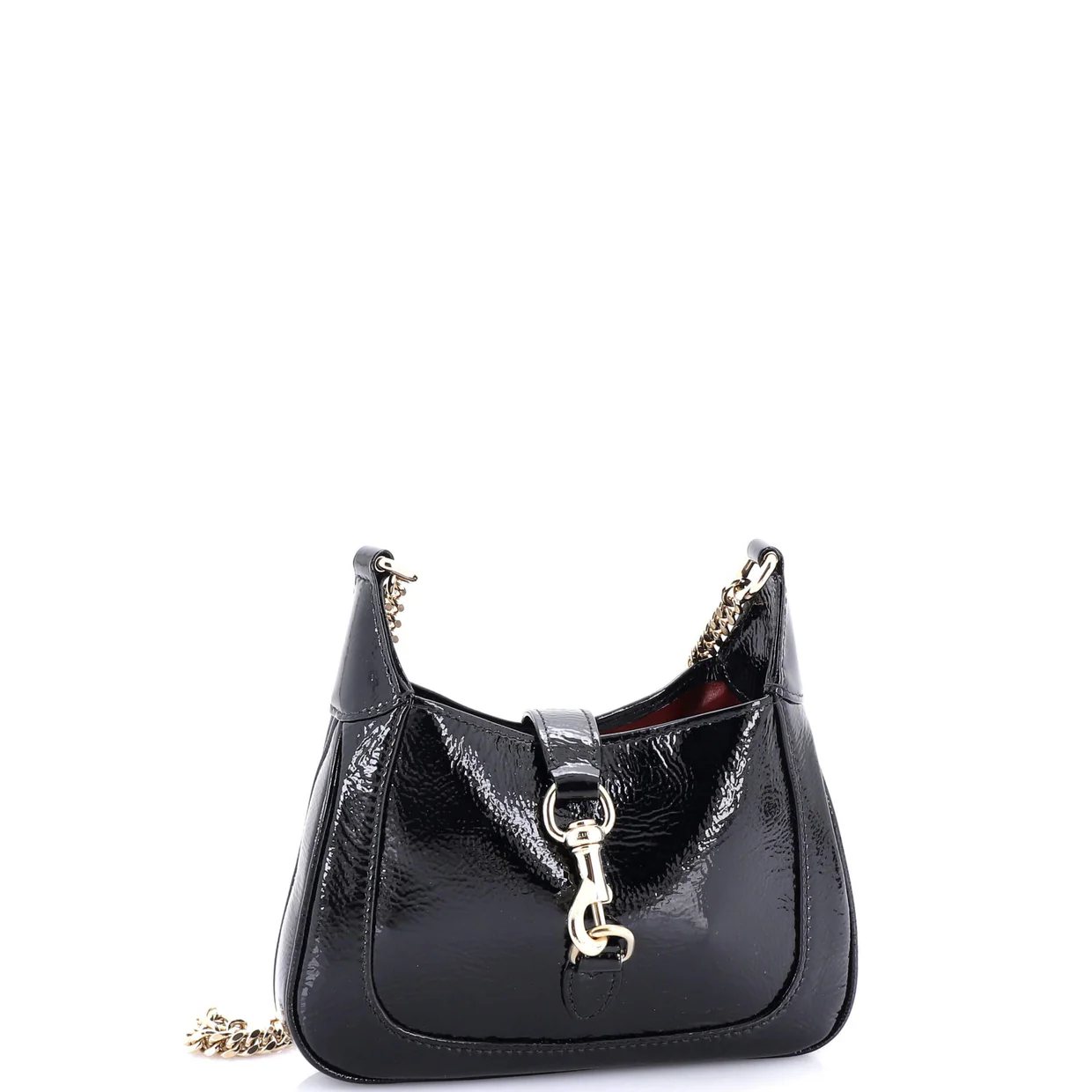 Jackie Notte Chain Hobo Patent Mini - Deep Luxury