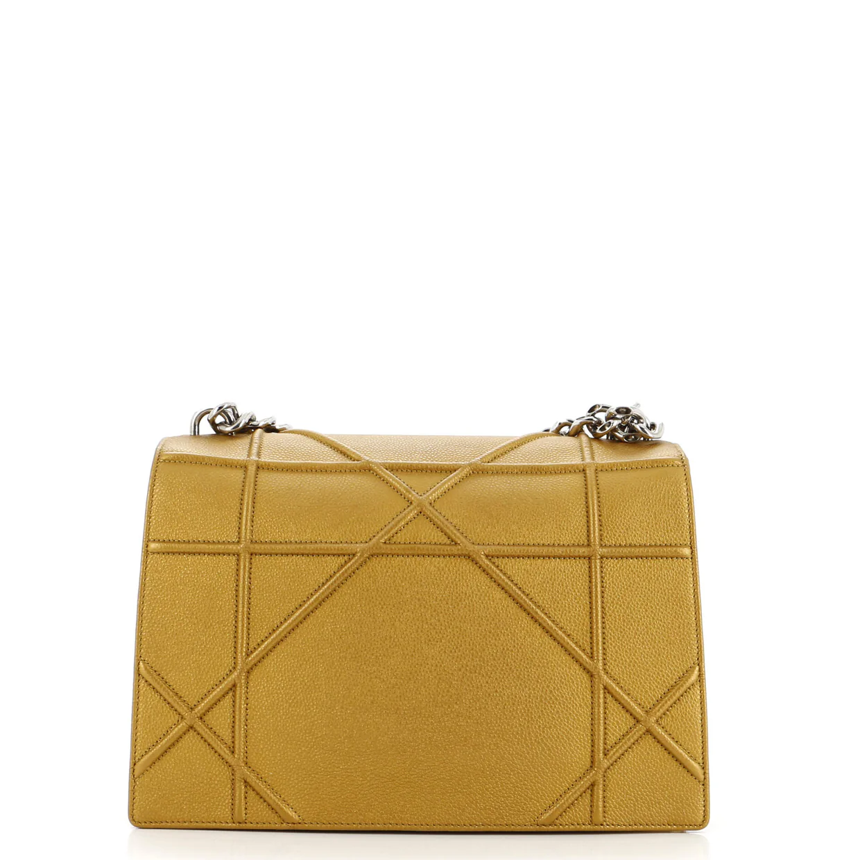 Diorama Chain Satchel Grained Leather Large - Deep Luxury