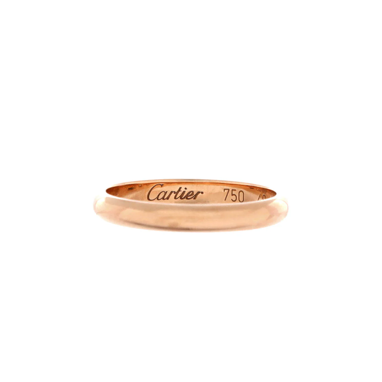 1895 Wedding Band Ring 18K Rose Gold with Diamond 2.6mm - Deep Luxury