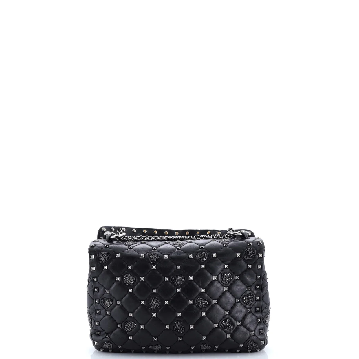 Rockstud Spike Flap Bag Quilted Leather Medium - Deep Luxury