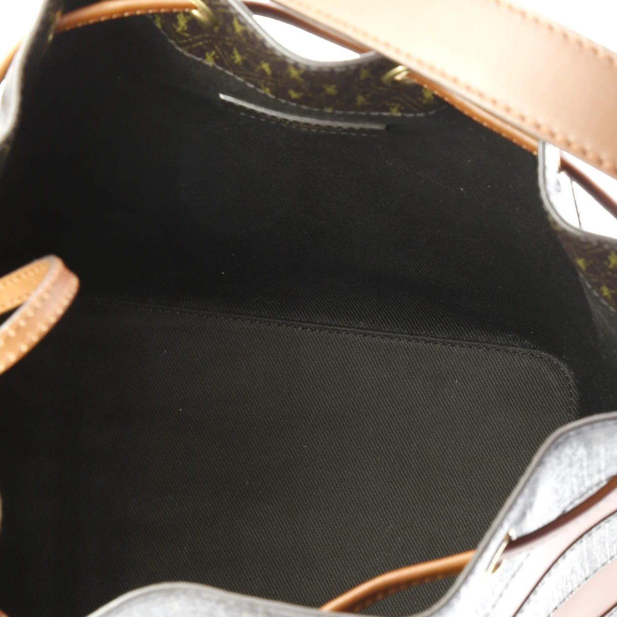 Le Monogramme Striped Bucket Bag Monogram All Over Coated Canvas and Leather - Deep Luxury