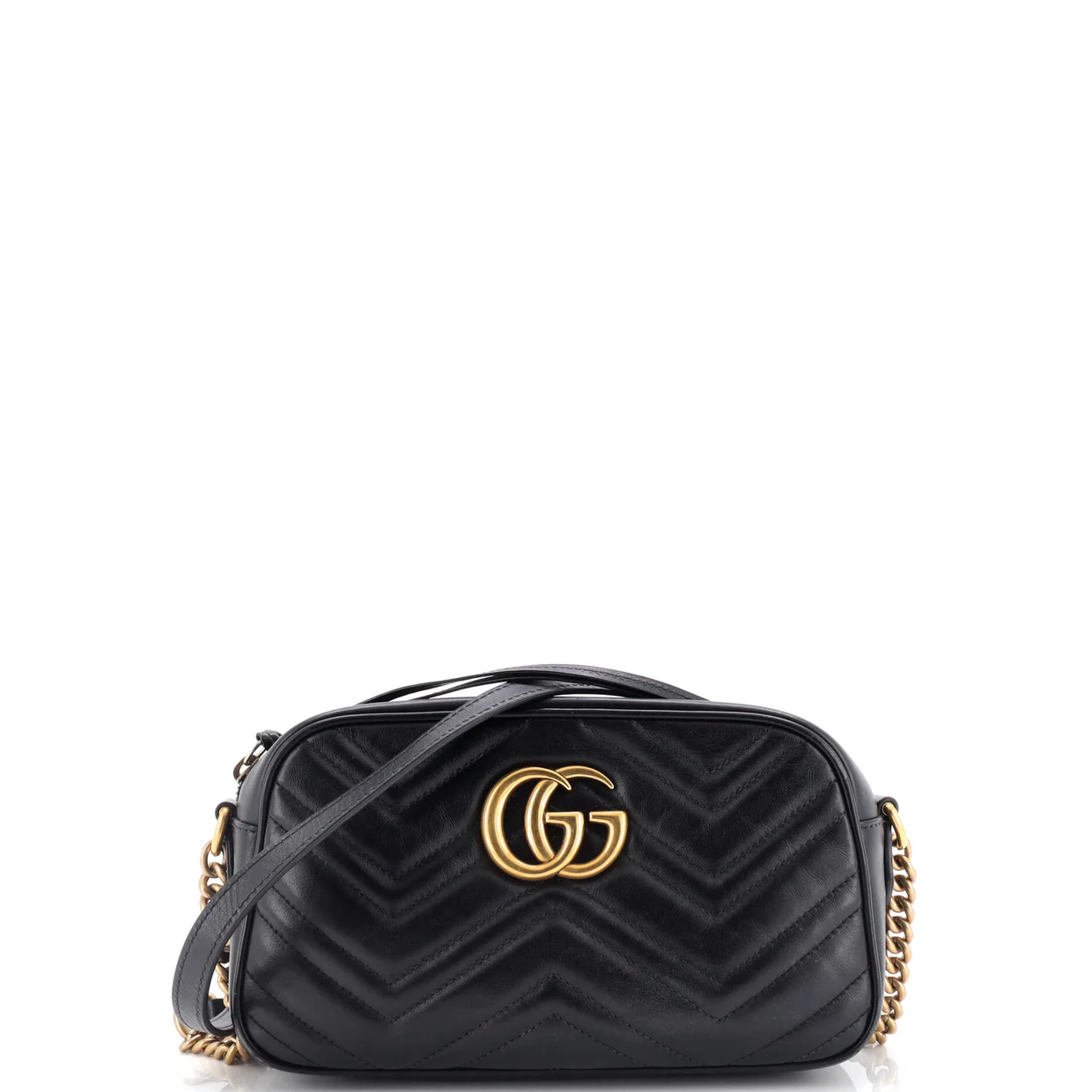 GG Marmont Shoulder Bag Matelasse Leather Small - Deep Luxury