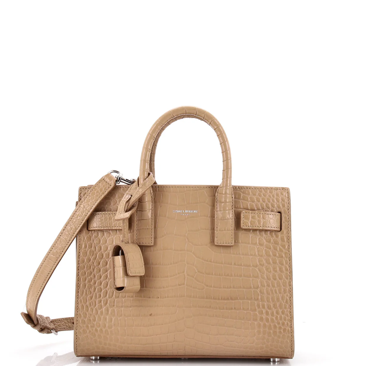 Sac de Jour NM Bag Crocodile Embossed Leather Nano - Deep Luxury