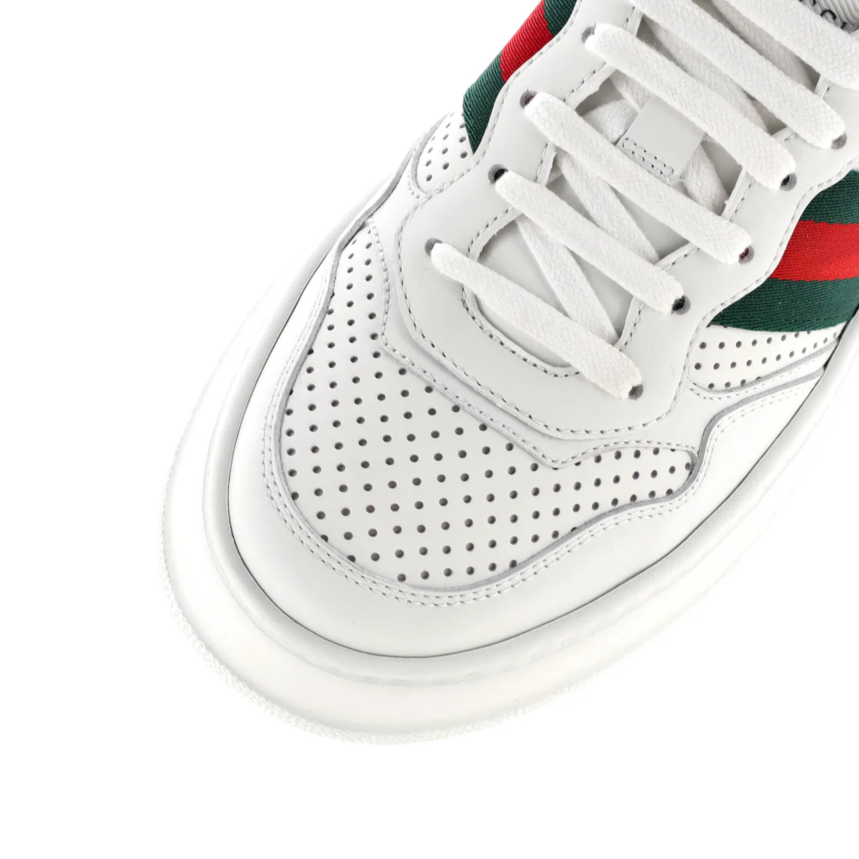 Chunky B Web Sneakers Perforated Leather - Deep Luxury