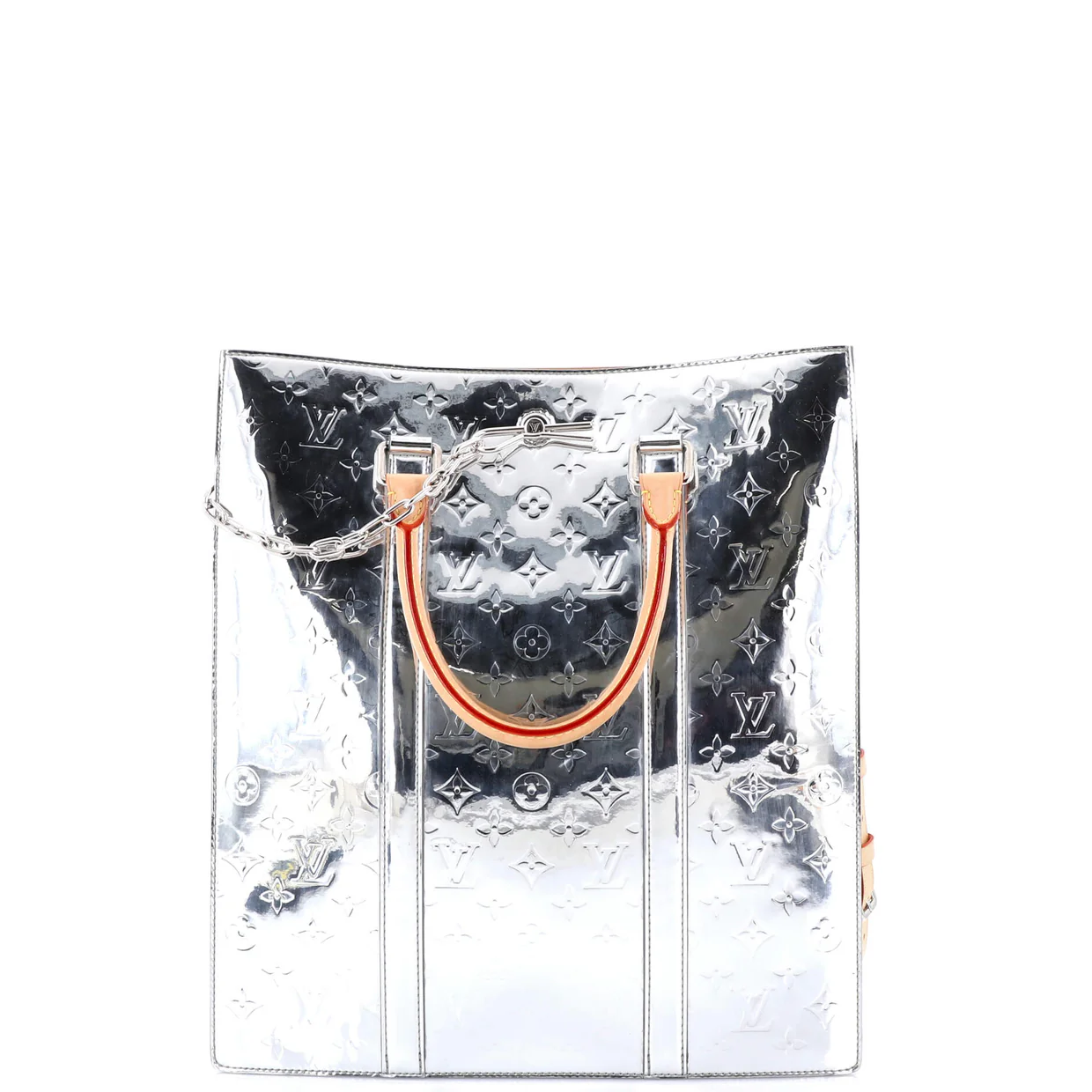 Sac Plat Bag Monogram Mirror Coated Canvas - Deep Luxury