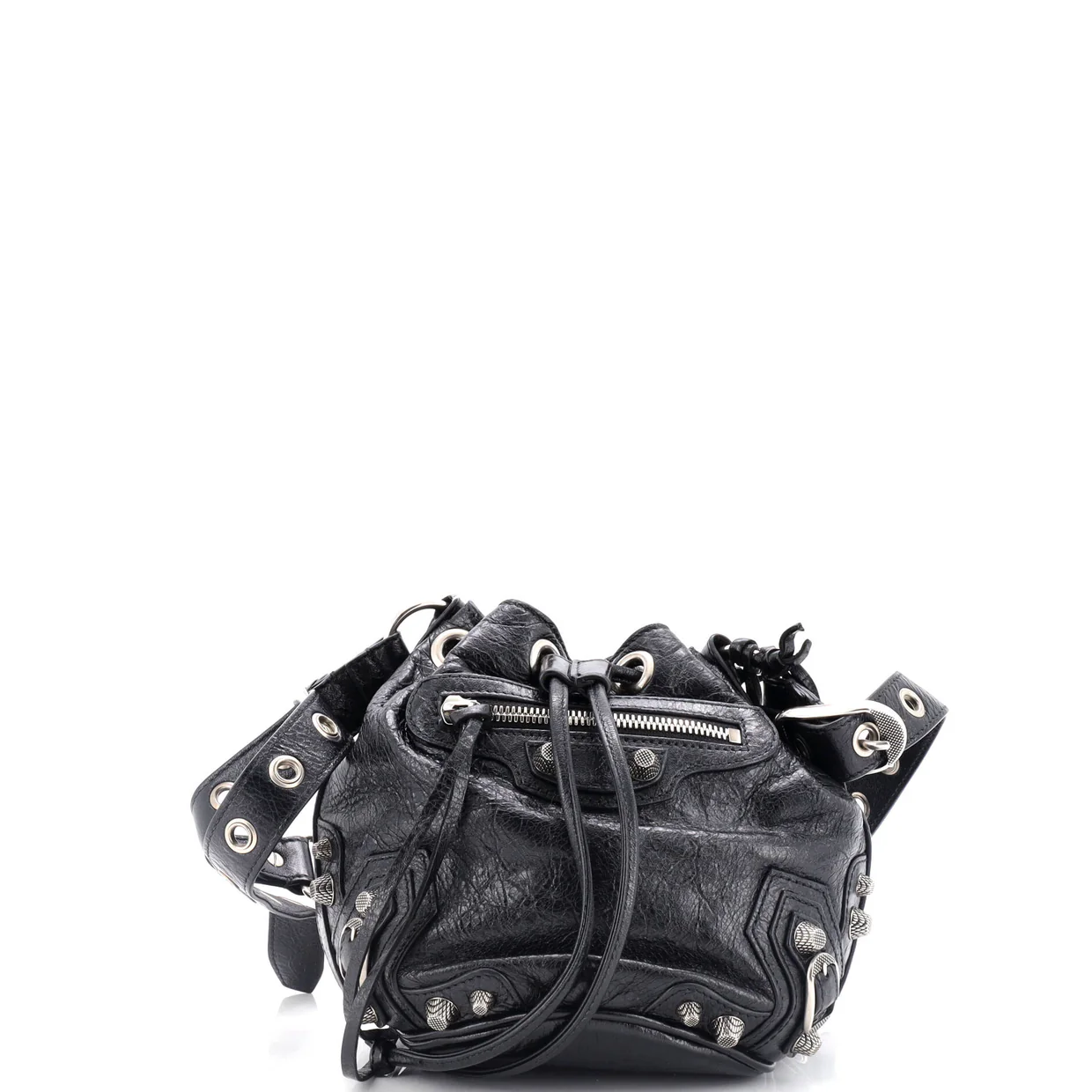 Le Cagole Giant Studs Bucket Bag Leather XS - Deep Luxury