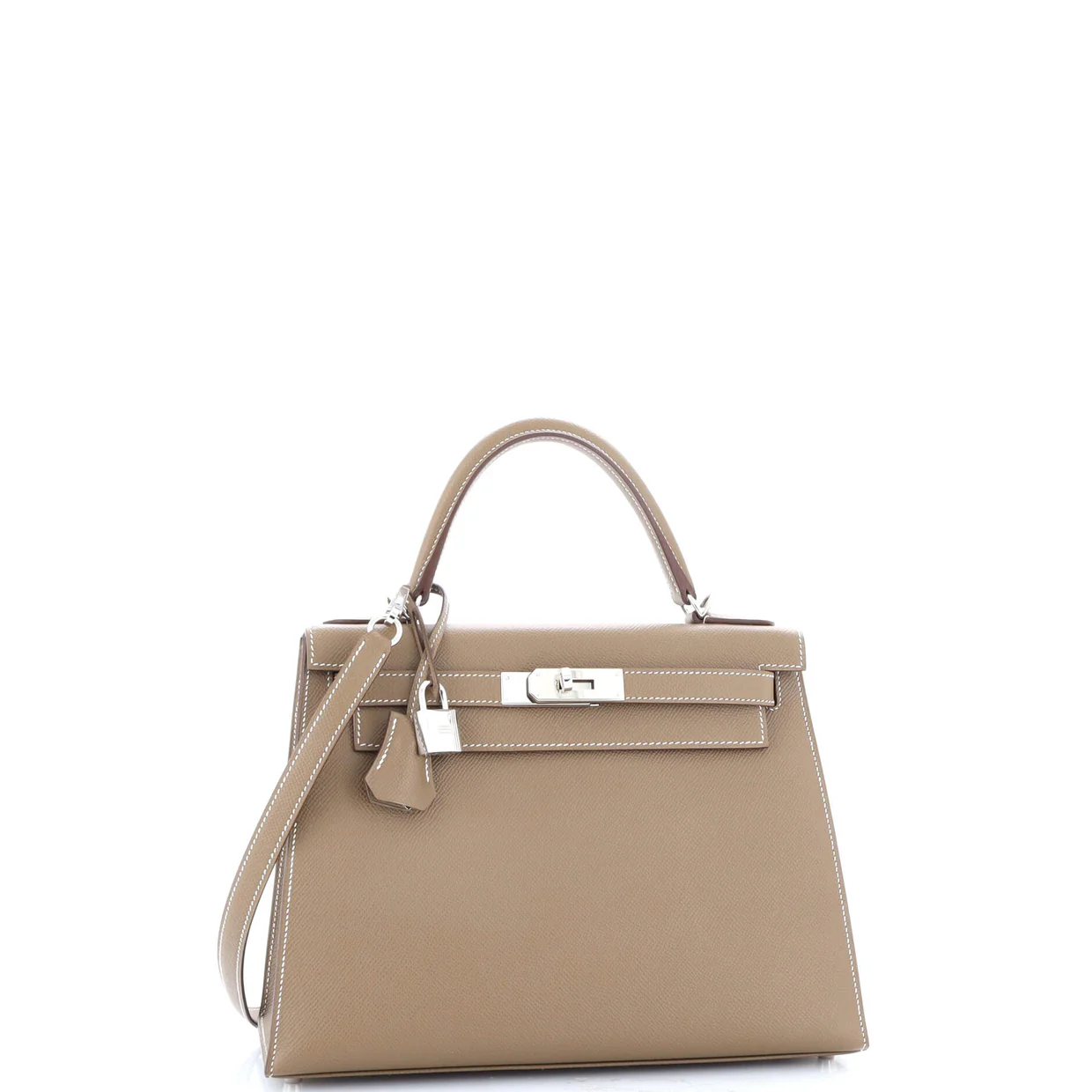 Kelly Handbag Grey Epsom with Palladium Hardware 28 - Deep Luxury
