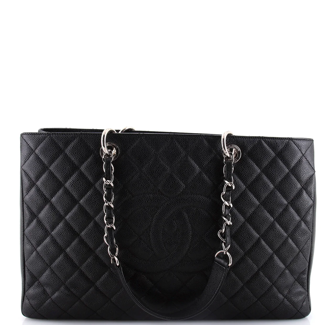 Grand Shopping Tote Quilted Caviar XL - Deep Luxury