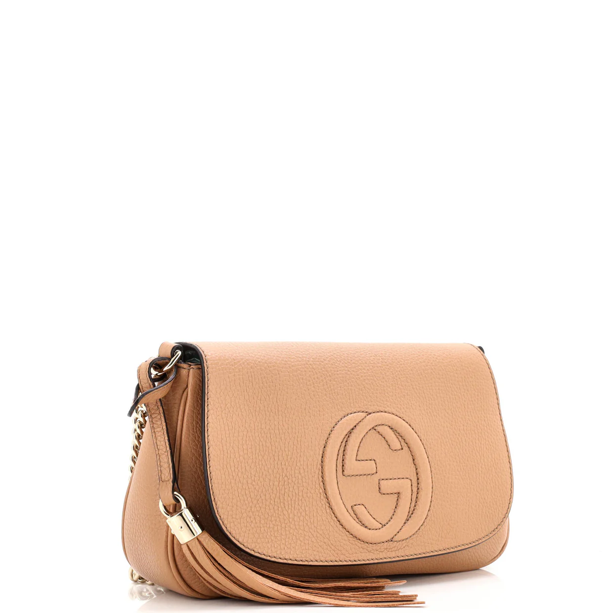 Soho Chain Crossbody Bag Leather Medium - Deep Luxury