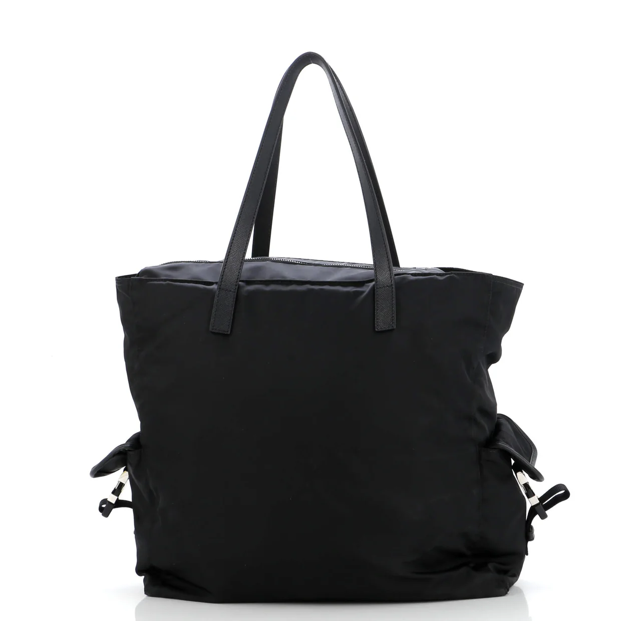 Side Pocket Zipped Tote Tessuto Large - Deep Luxury