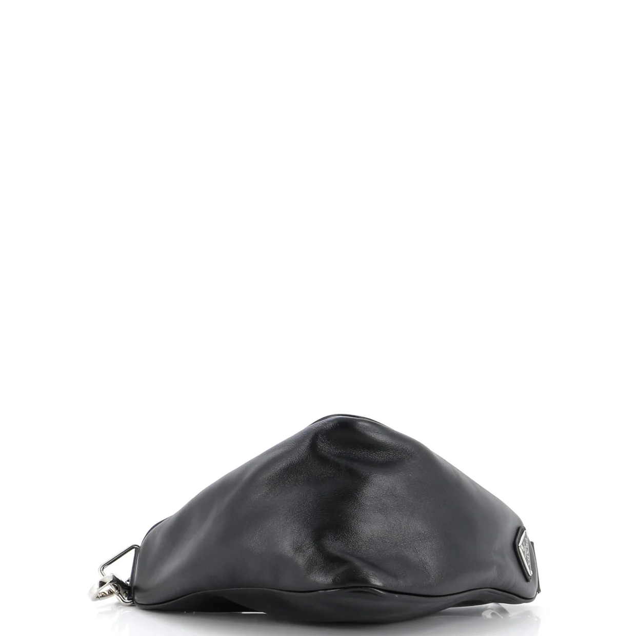 Triangle Logo Zip Crossbody Bag Leather Small - Deep Luxury