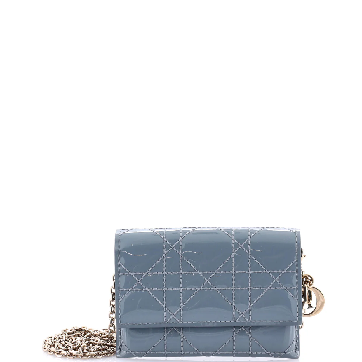 Lady Dior Nano Belt Pouch Cannage Quilt Patent - Deep Luxury