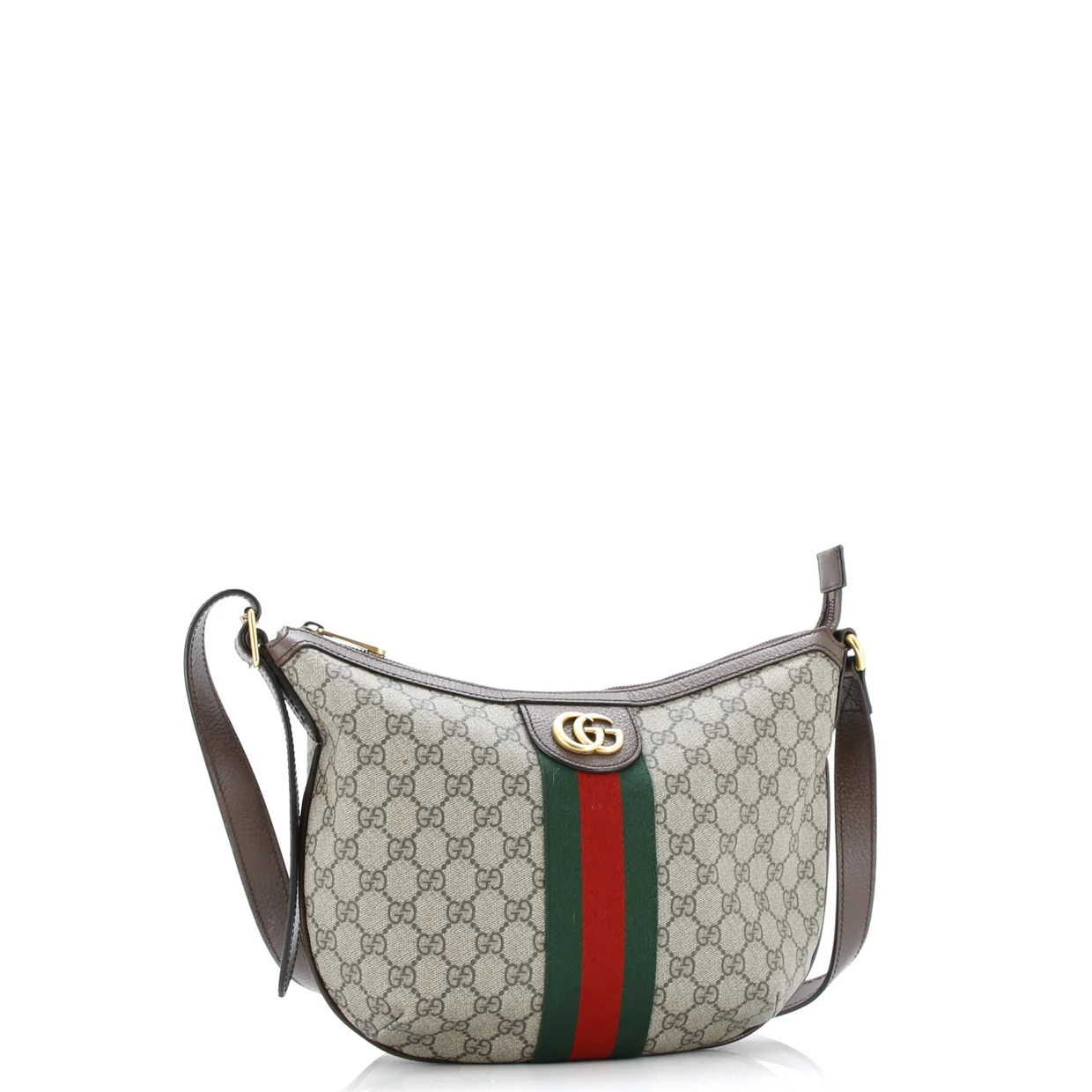 Ophidia Half Moon Hobo GG Coated Canvas Small - Deep Luxury