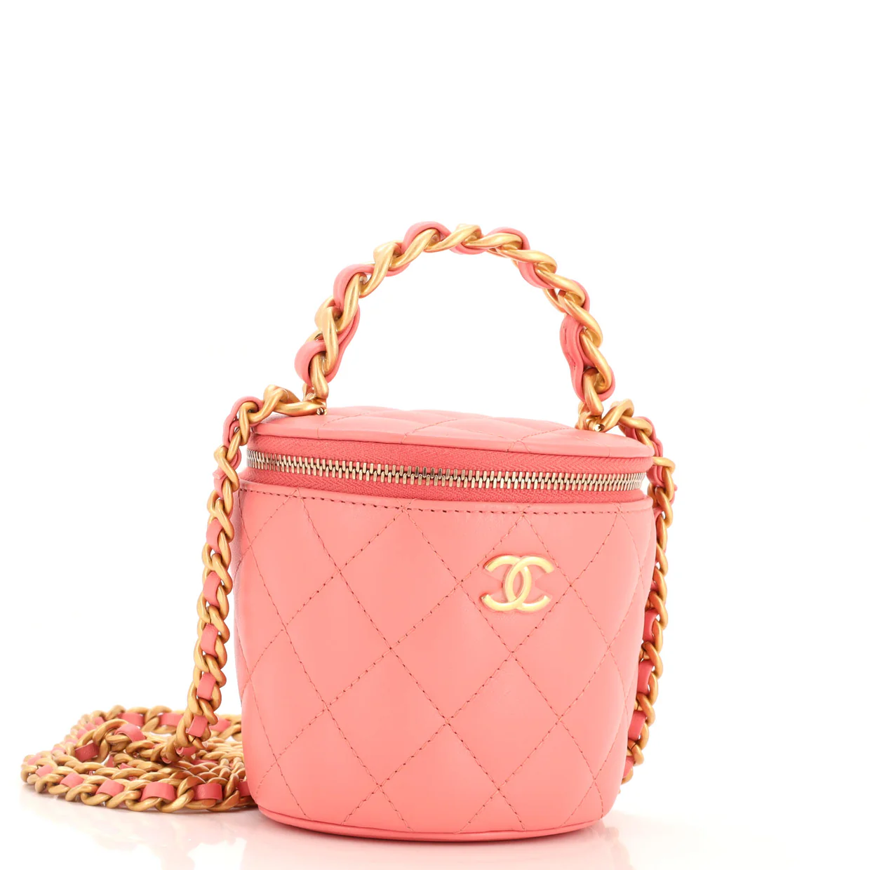 Afternoon Tea Vanity Bucket Bag Quilted Lambskin - Deep Luxury