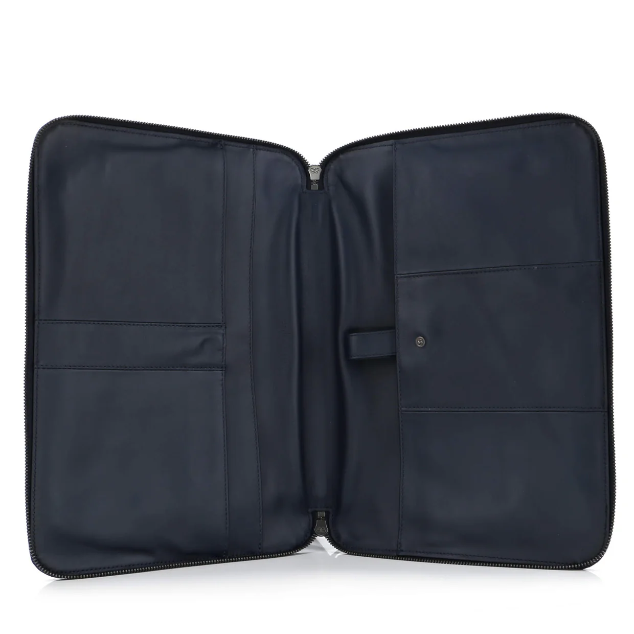 Slim Zip Around Briefcase Intrecciato Nappa - Deep Luxury