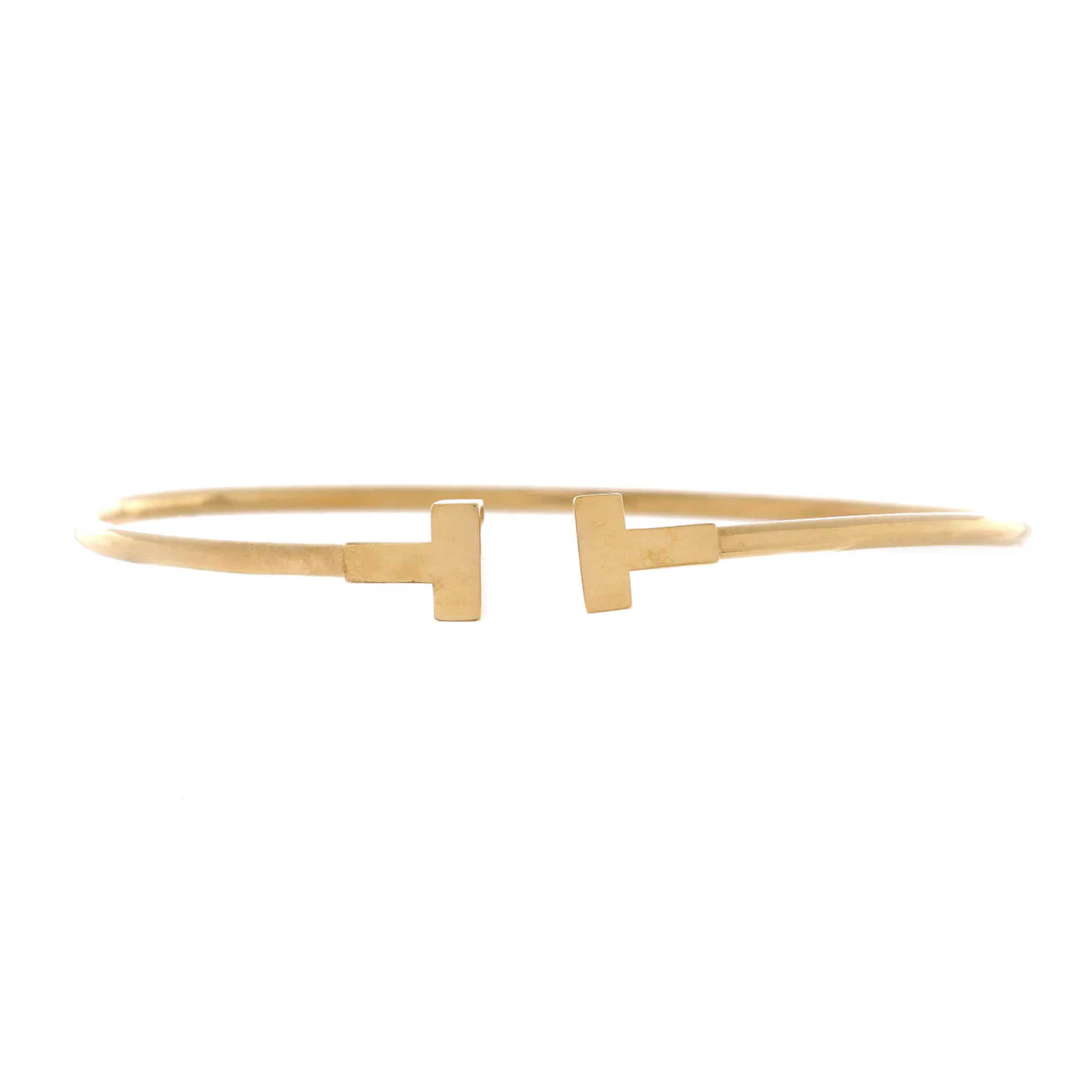 T Wire Bracelet 18K Yellow Gold Narrow - Deep Luxury