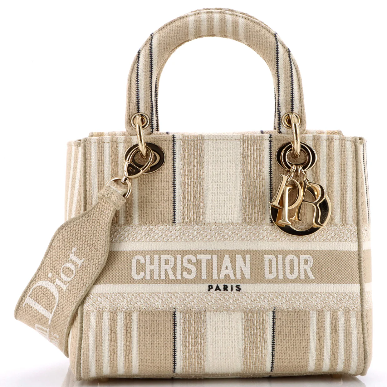 Lady D-Lite Bag Embroidered Canvas Medium - Deep Luxury
