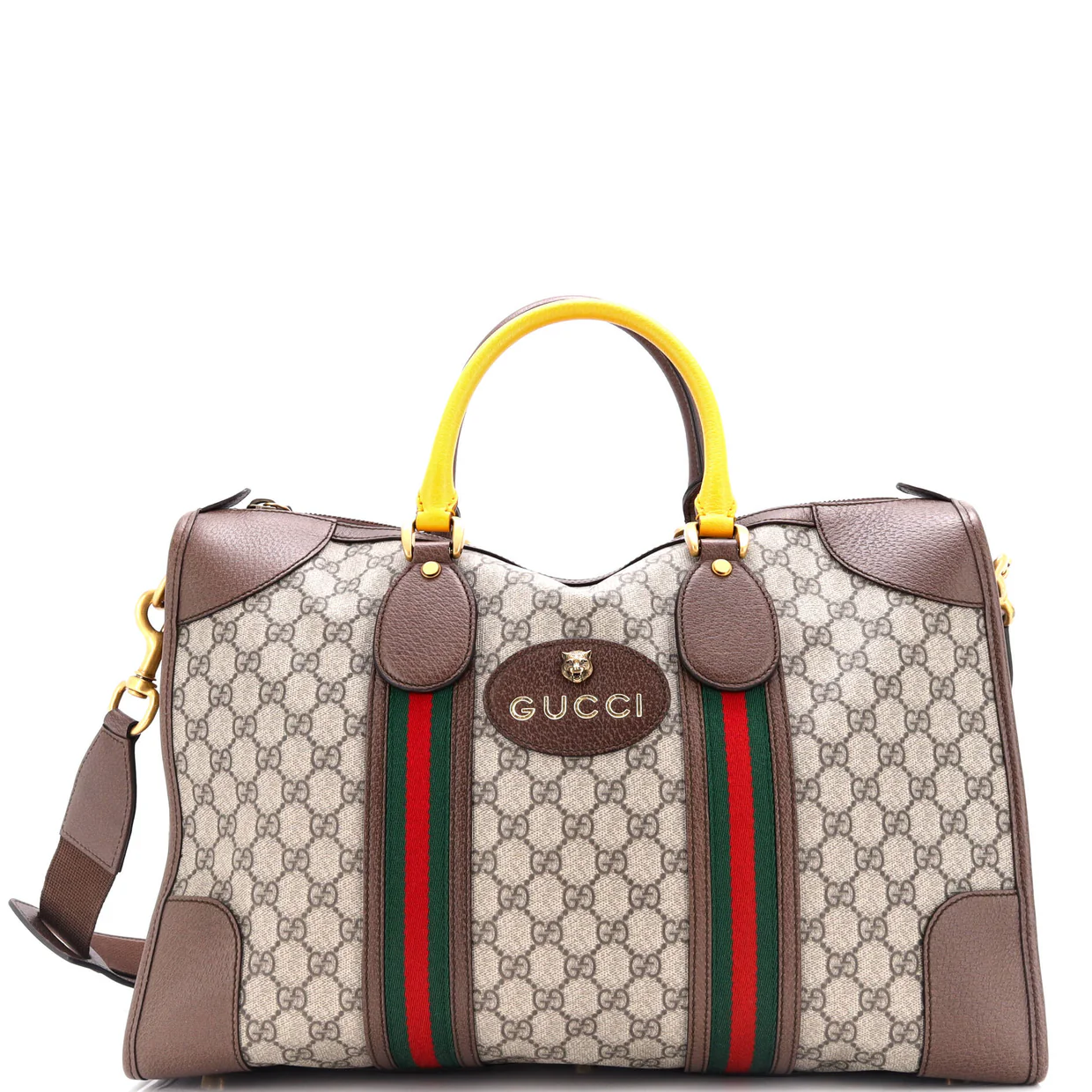 Neo Vintage Web Duffle Bag GG Coated Canvas Medium - Deep Luxury