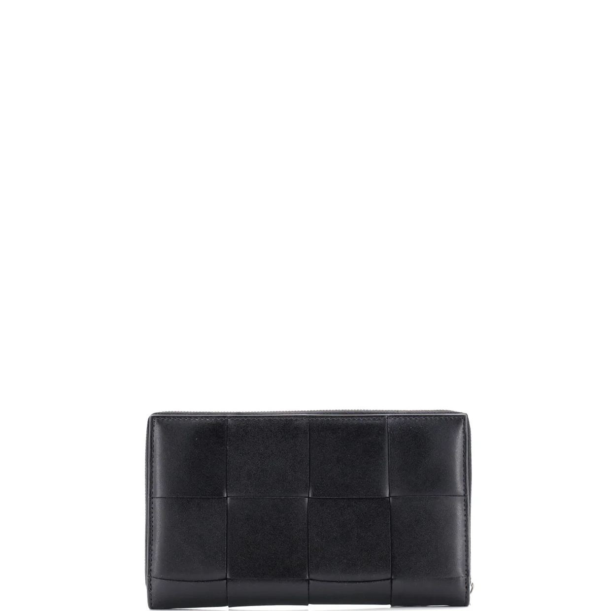Cassette Zip Around Wallet Maxi Intrecciato Leather Long - Deep Luxury