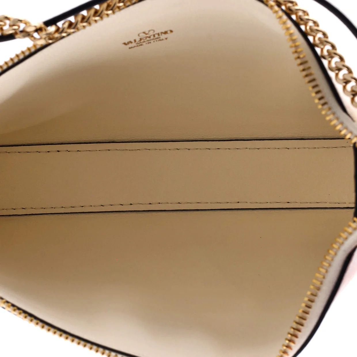 VLogo Zip Around Chain Crossbody Bag Leather - Deep Luxury