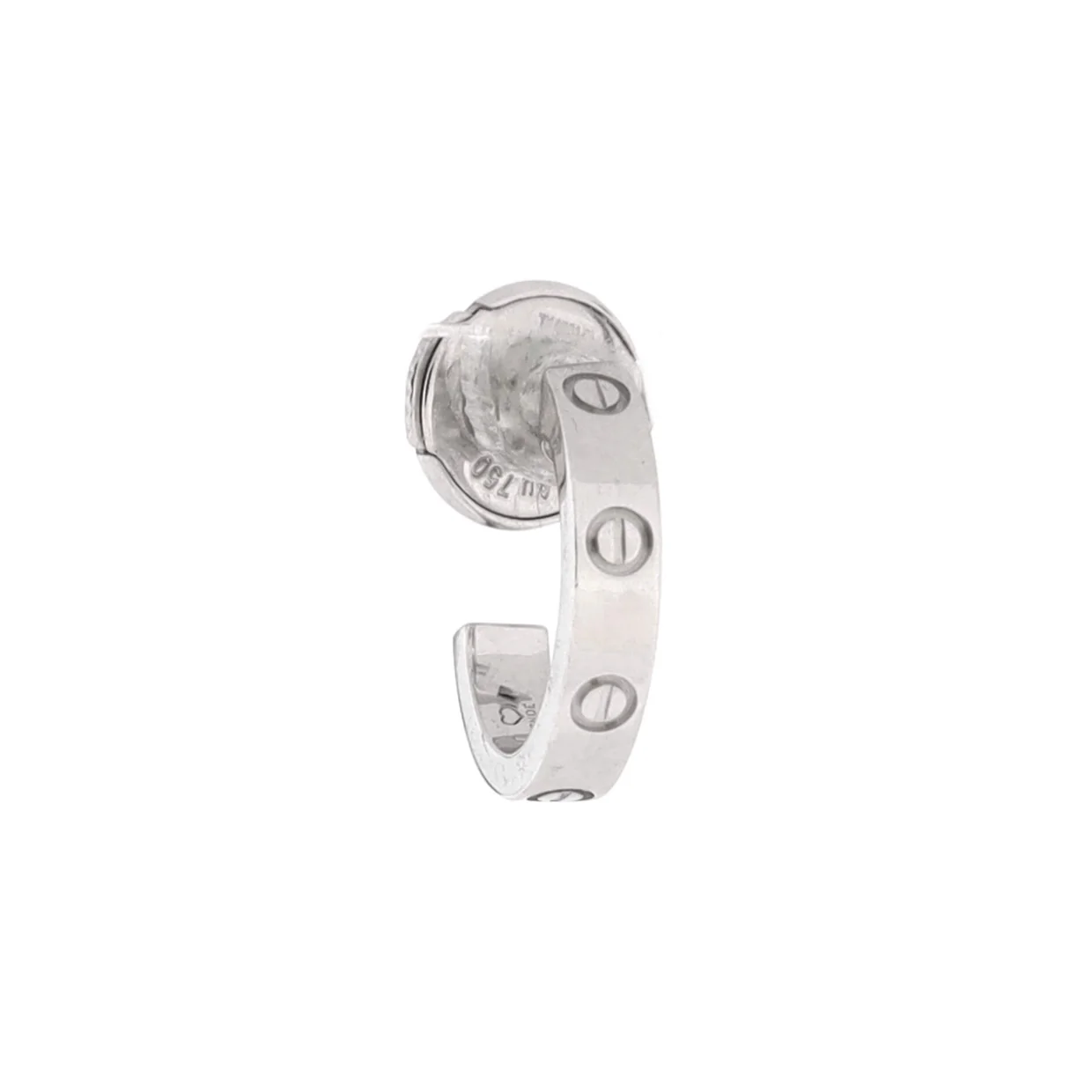 Love Hoop Earrings 18K White Gold Small - Deep Luxury
