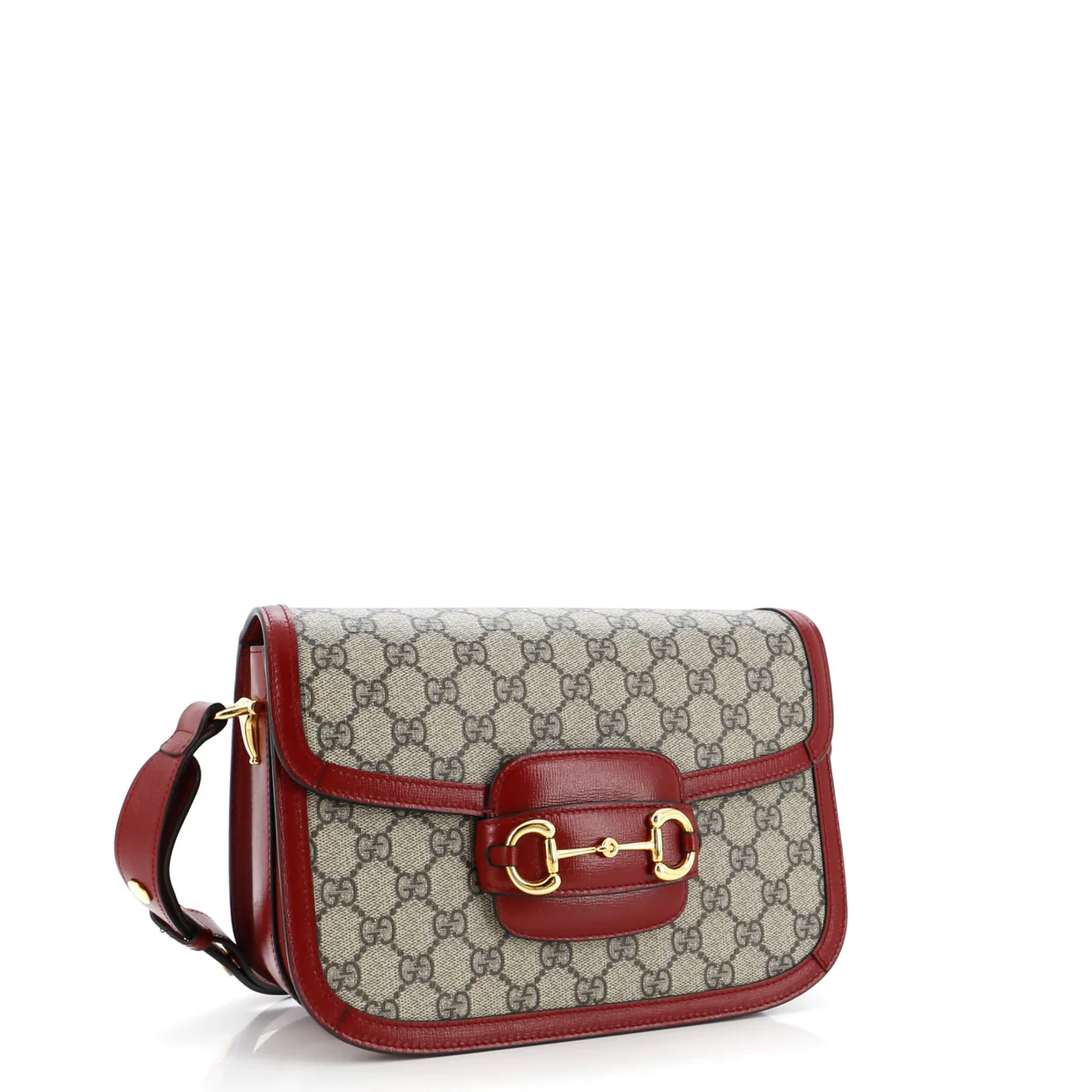 Horsebit 1955 Shoulder Bag GG Coated Canvas with Leather Small - Deep Luxury