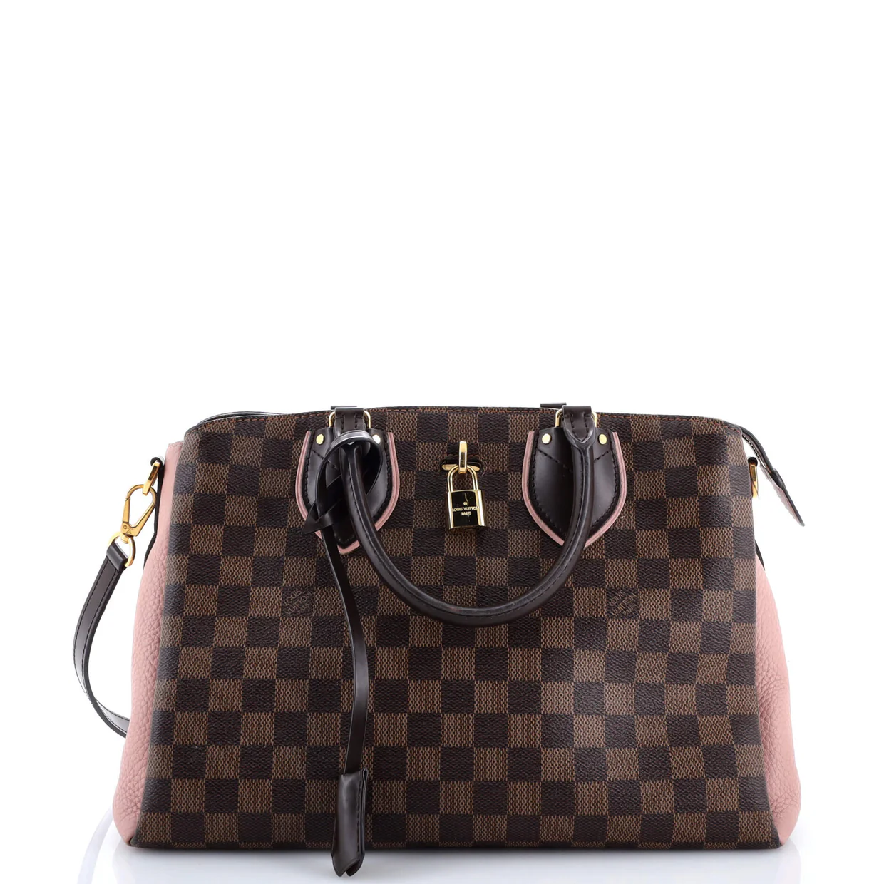 Normandy Handbag Damier and Leather - Deep Luxury