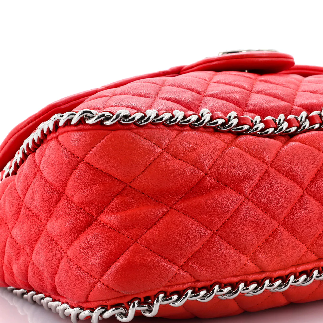 Chain Around Flap Bag Quilted Leather Maxi - Deep Luxury