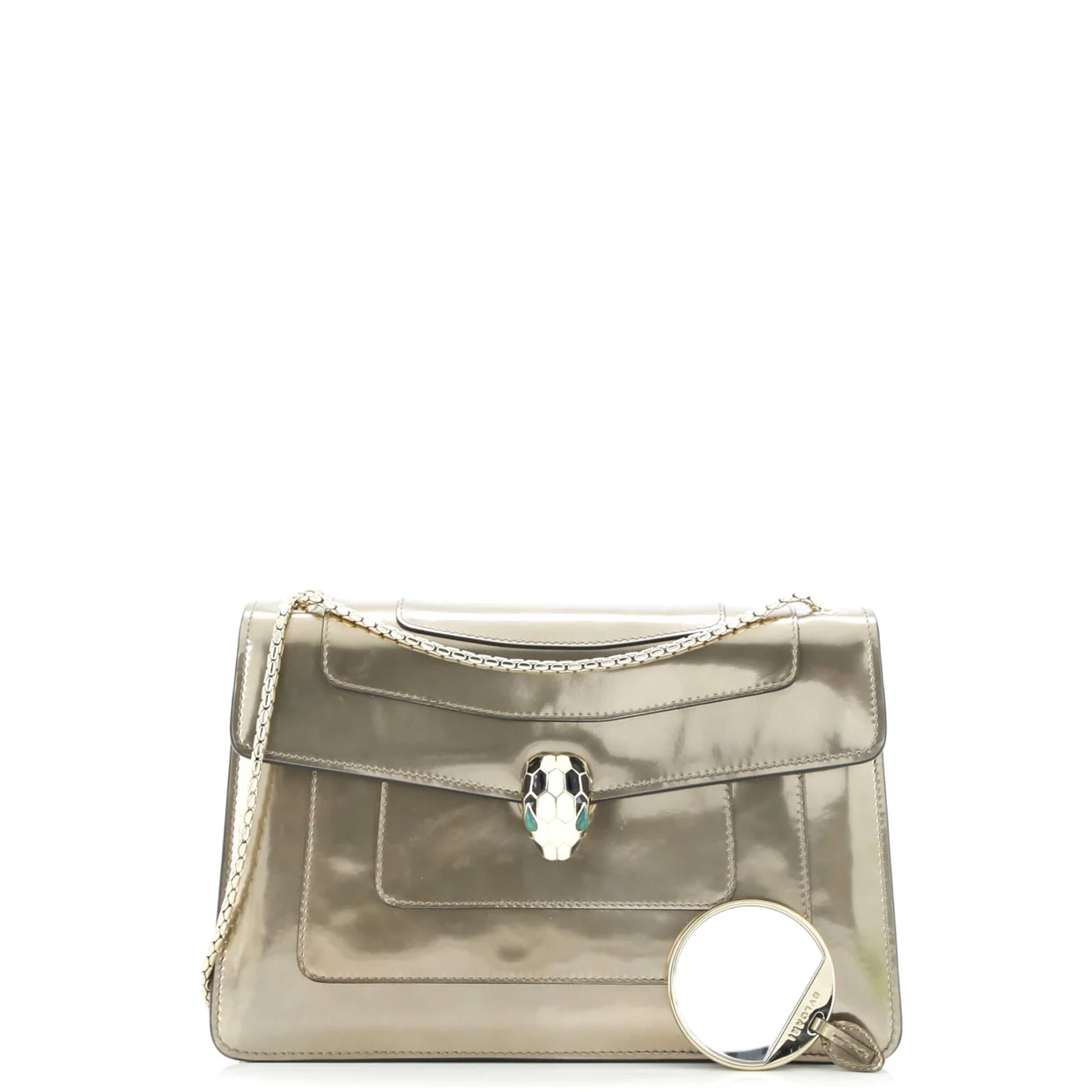 Serpenti Forever Shoulder Bag Patent Medium - Deep Luxury