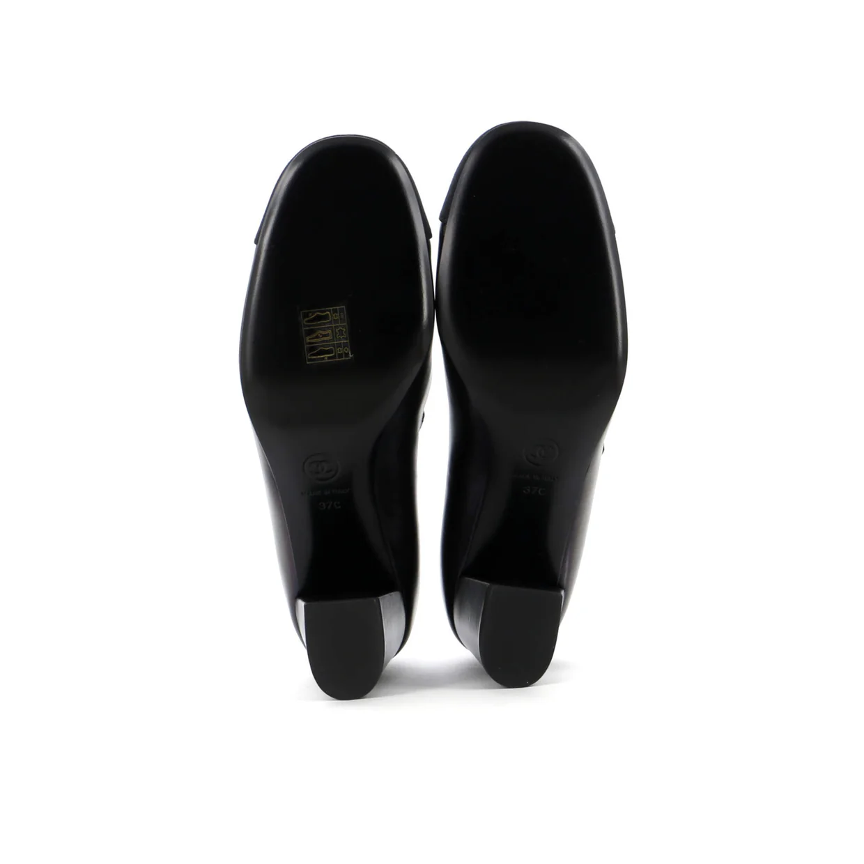 Women's CC Cap Toe Double Strap Mary Jane Pumps Leather with Grosgrain - Deep Luxury
