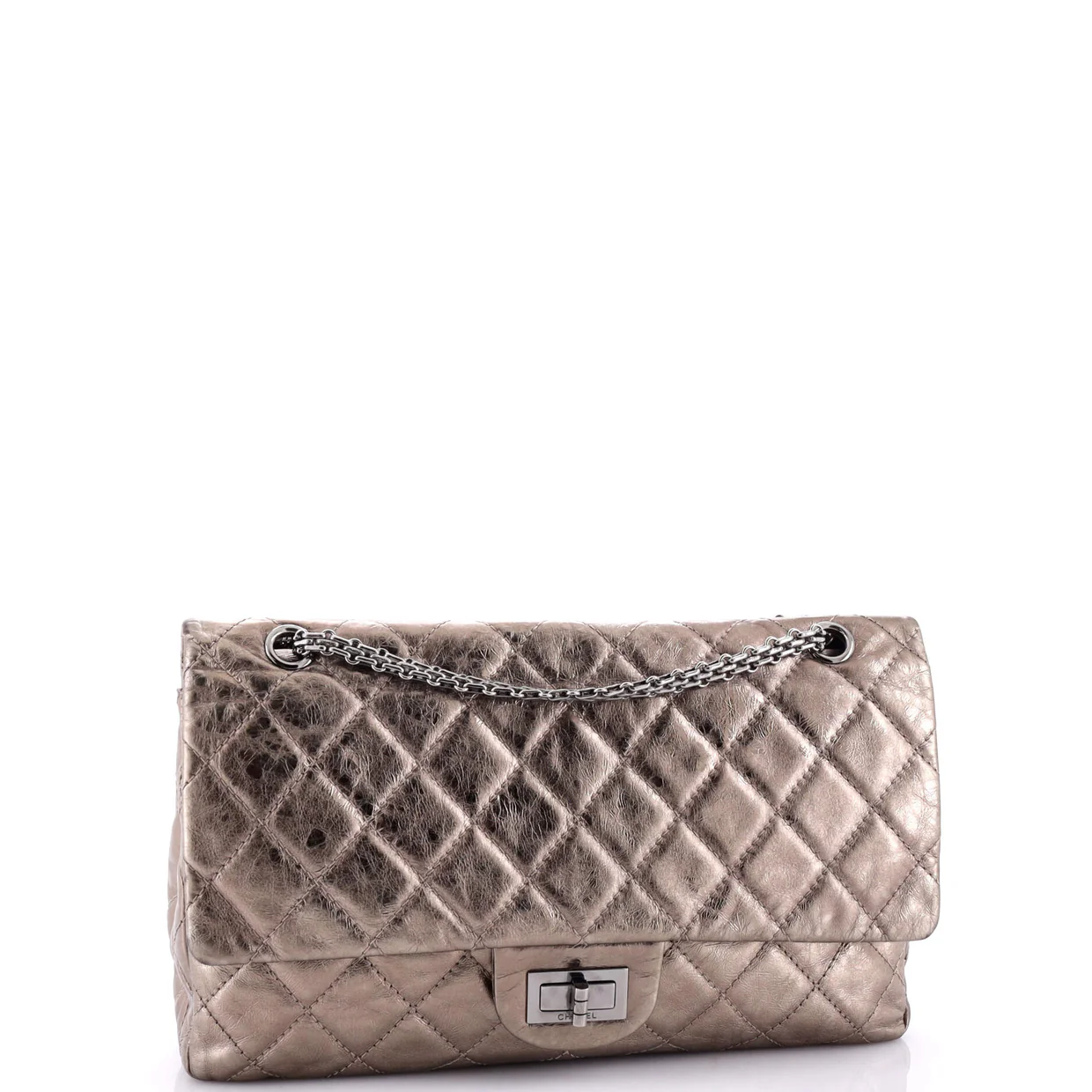 Reissue 2.55 Flap Bag Quilted Metallic Aged Calfskin 227 - Deep Luxury