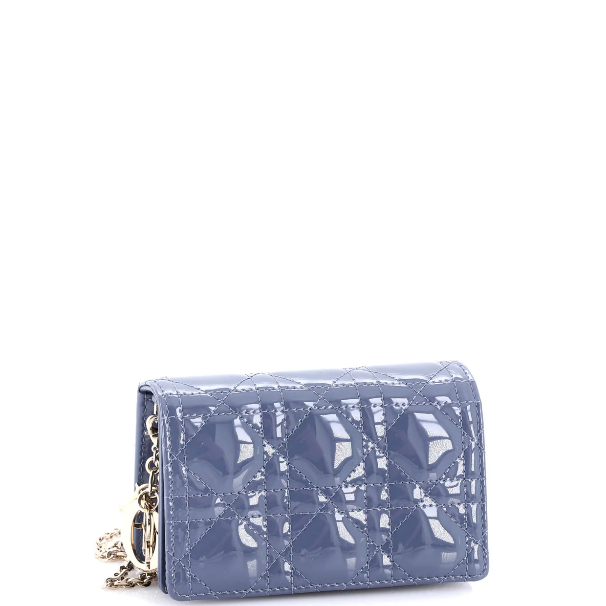 Lady Dior Nano Belt Pouch Cannage Quilt Patent - Deep Luxury
