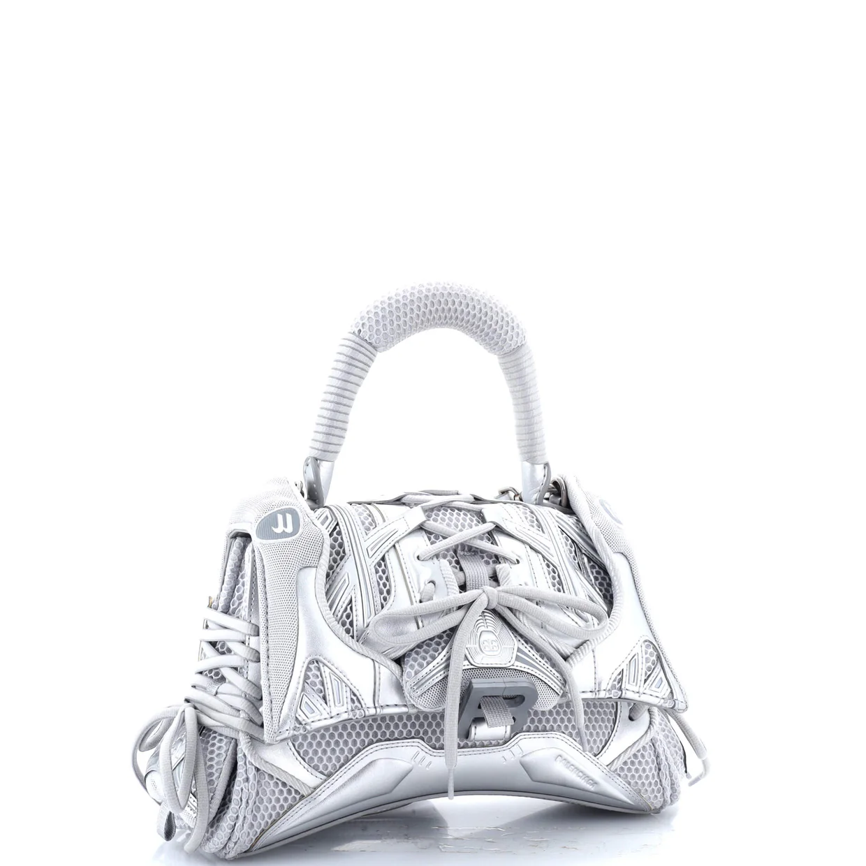 SneakerHead Top Handle Bag Mesh and Faux Leather Small - Deep Luxury