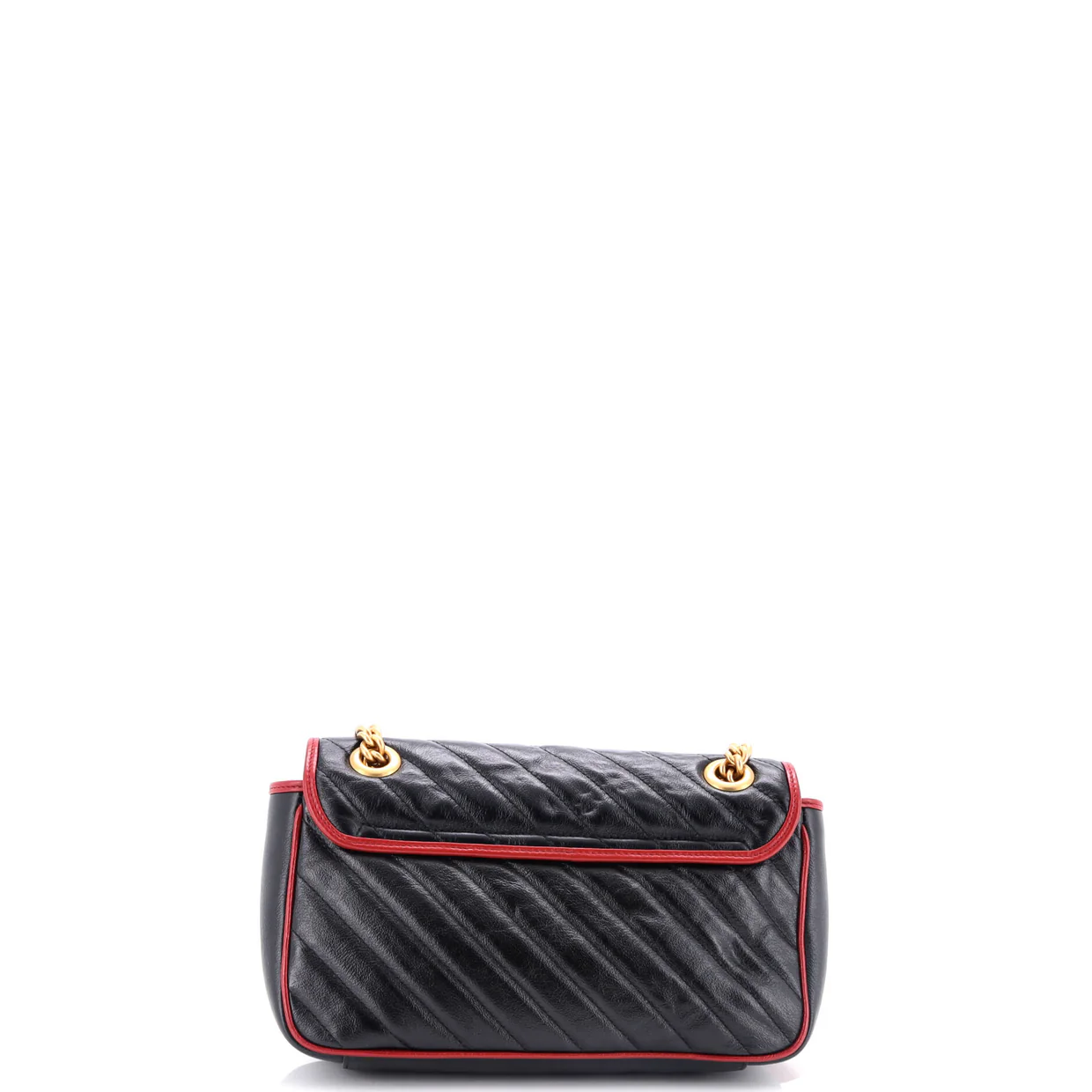 GG Marmont Flap Bag Diagonal Quilted Leather Small - Deep Luxury