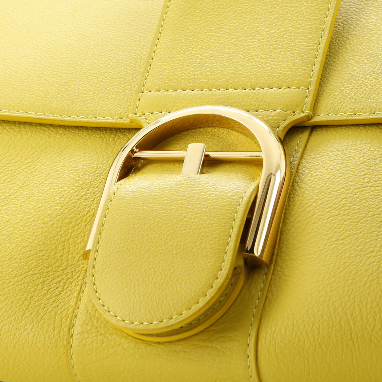 East West Brillant Top Handle Bag Leather Small - Deep Luxury