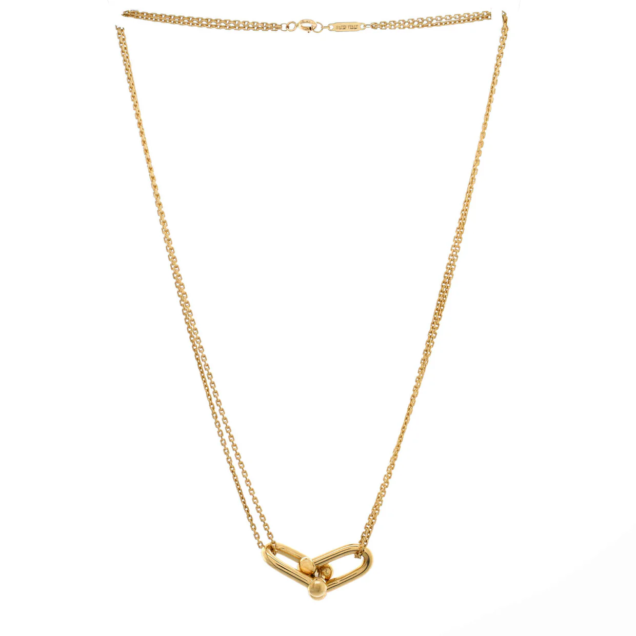 HardWear Double Link Pendant Necklace 18K Yellow Gold - Deep Luxury