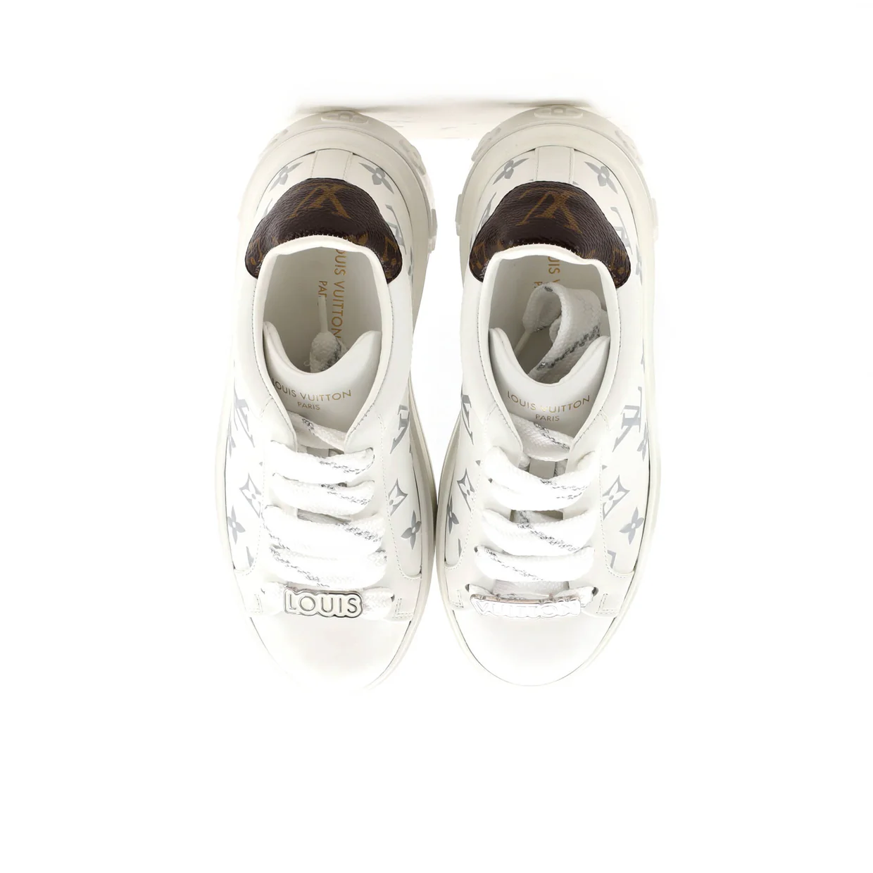 Women's Time Out Sneakers Monogram Print Leather - Deep Luxury