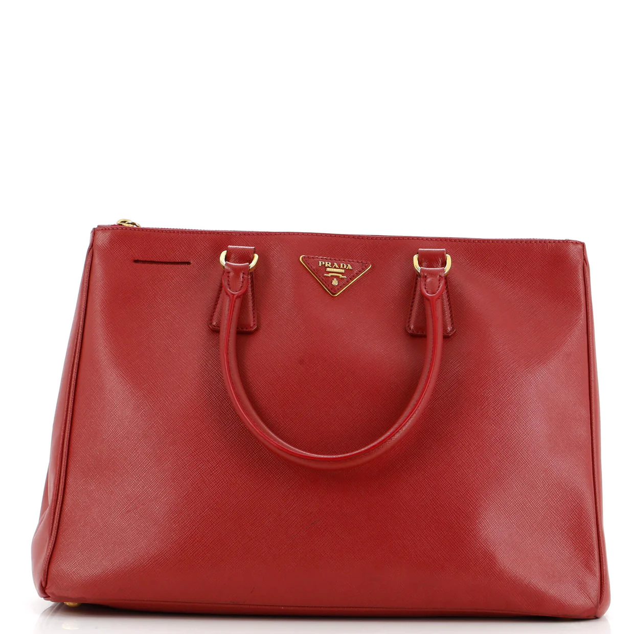 Double Zip Lux Tote Saffiano Leather Large - Deep Luxury