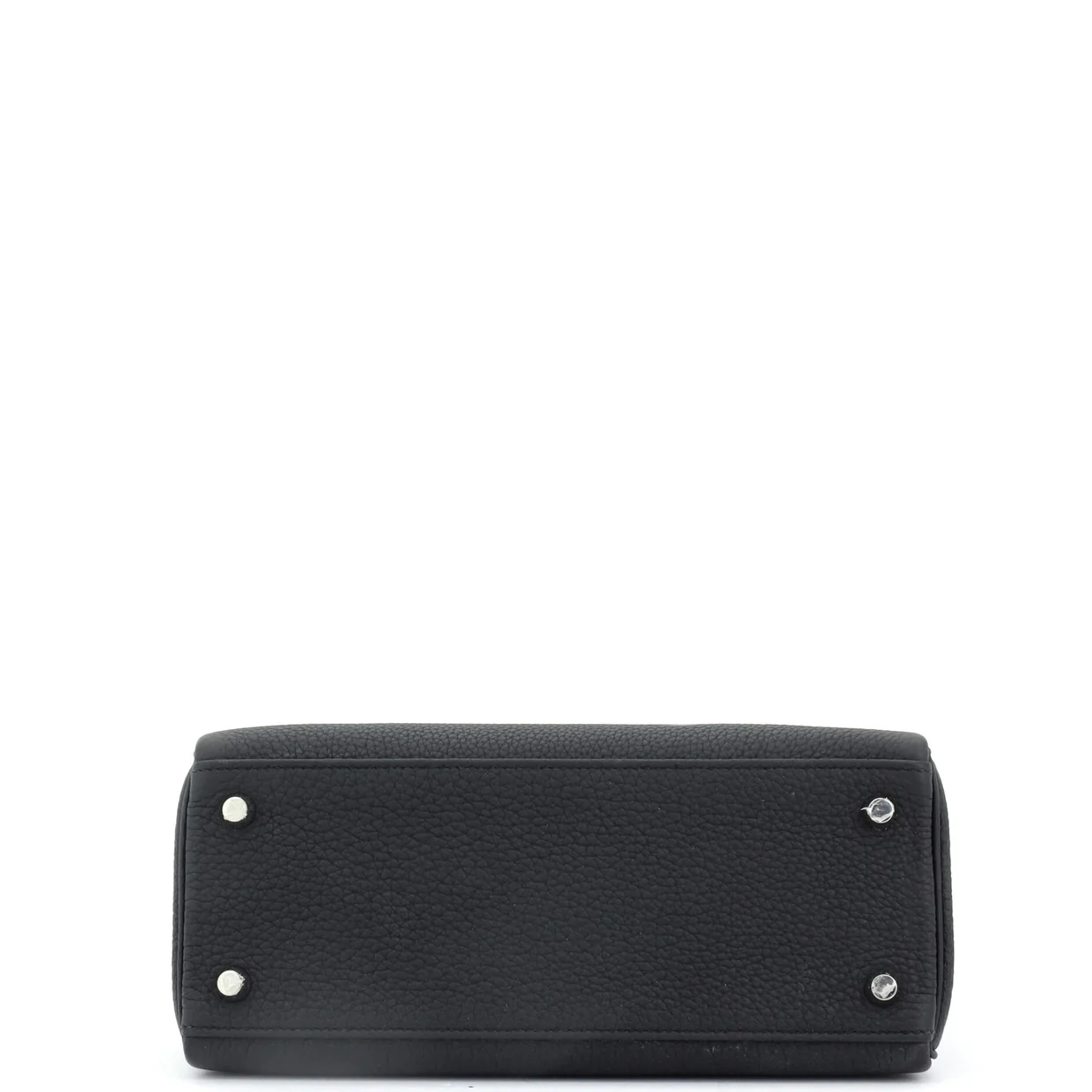 Kelly Handbag Noir Togo with Palladium Hardware 25 - Deep Luxury