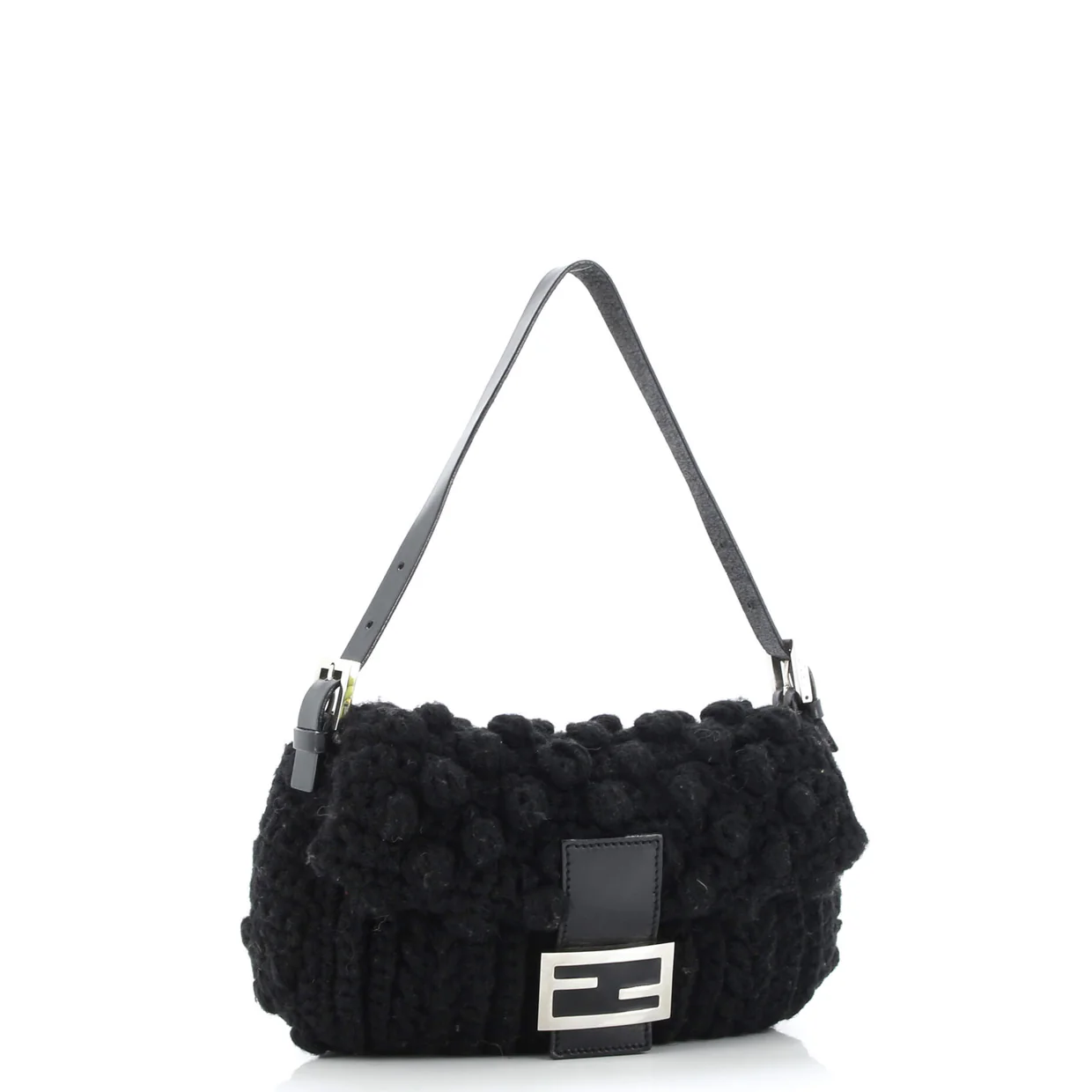 Baguette Bag Knit Fabric Small - Deep Luxury