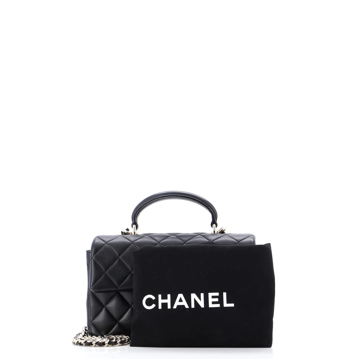 Classic Single Flap Top Handle Bag Quilted Lambskin Mini - Deep Luxury