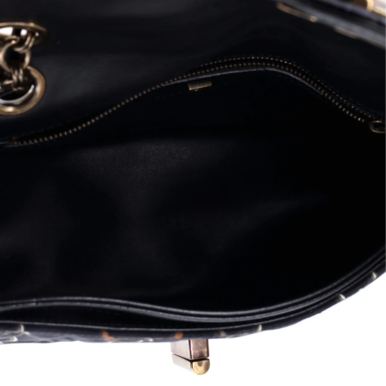 Gancini Turnlock Flap Bag Quilted Printed Silk Medium - Deep Luxury