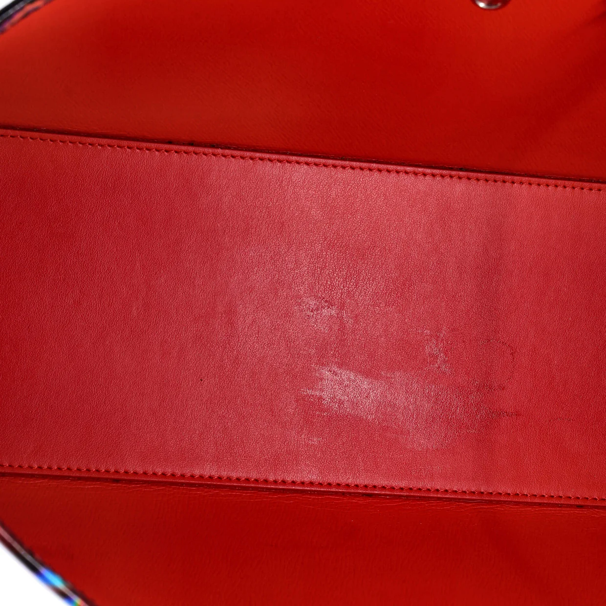 Cabata East West Tote Printed Patent Small - Deep Luxury