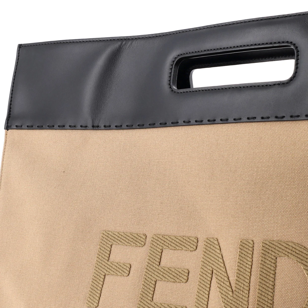 Cut Out Handle Shopper Tote Canvas Large - Deep Luxury