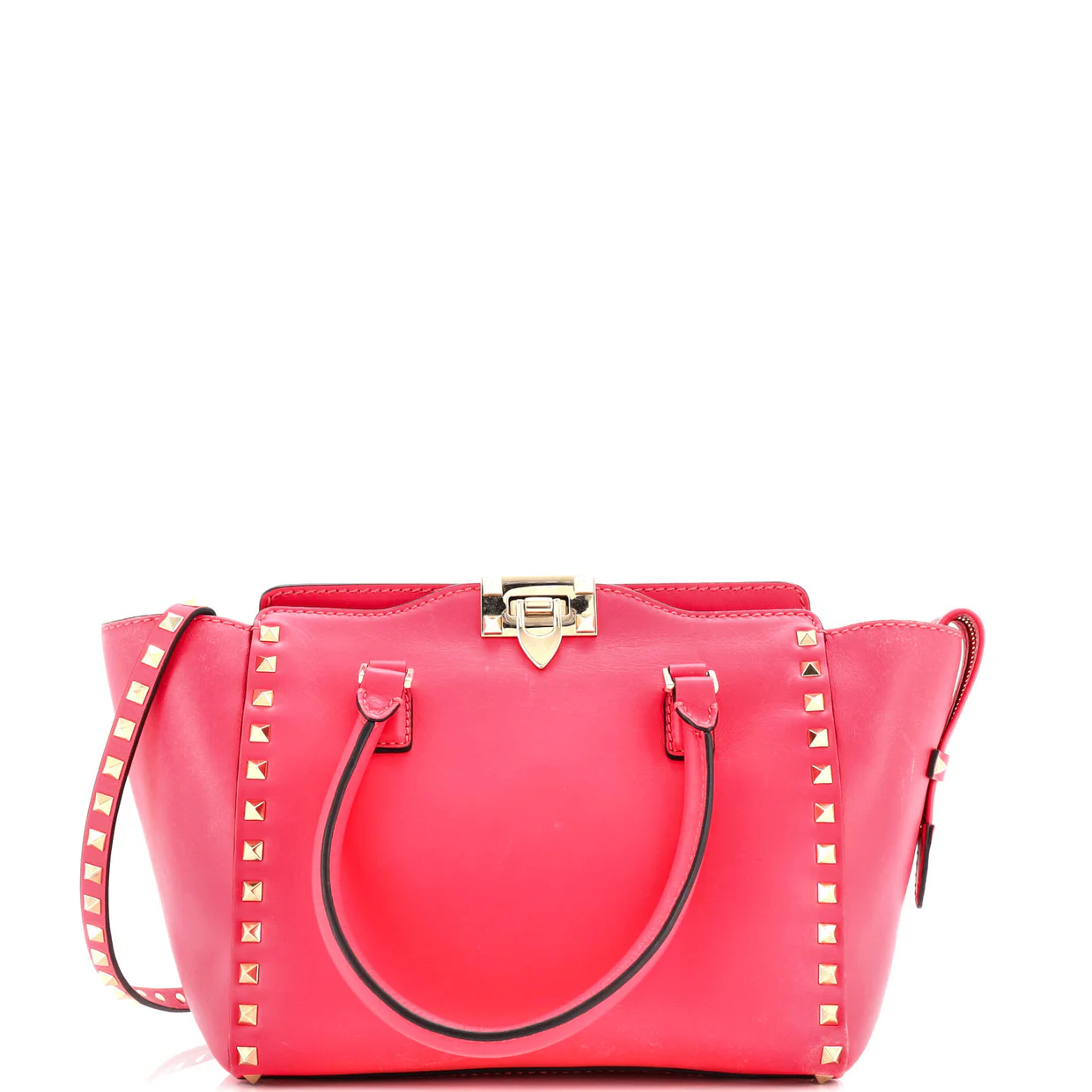 Rockstud Tote Rigid Leather Small - Deep Luxury