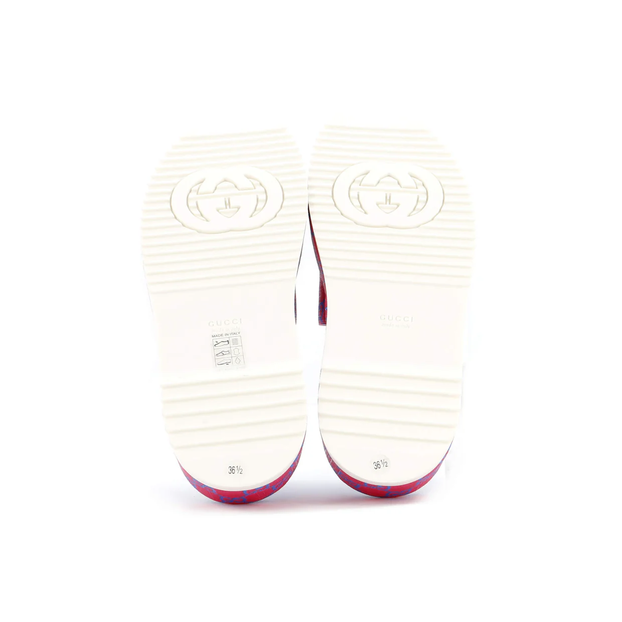 Women's Angelina Platform Slide Sandals GG Coated Canvas - Deep Luxury