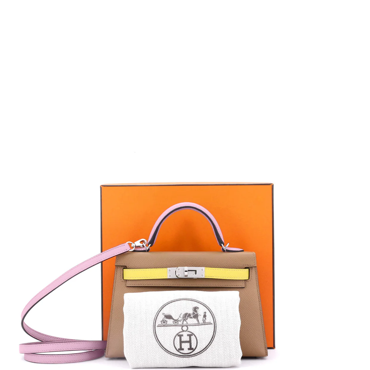 Kelly Mini II Bag Tricolor Epsom with Palladium Hardware 20 - Deep Luxury
